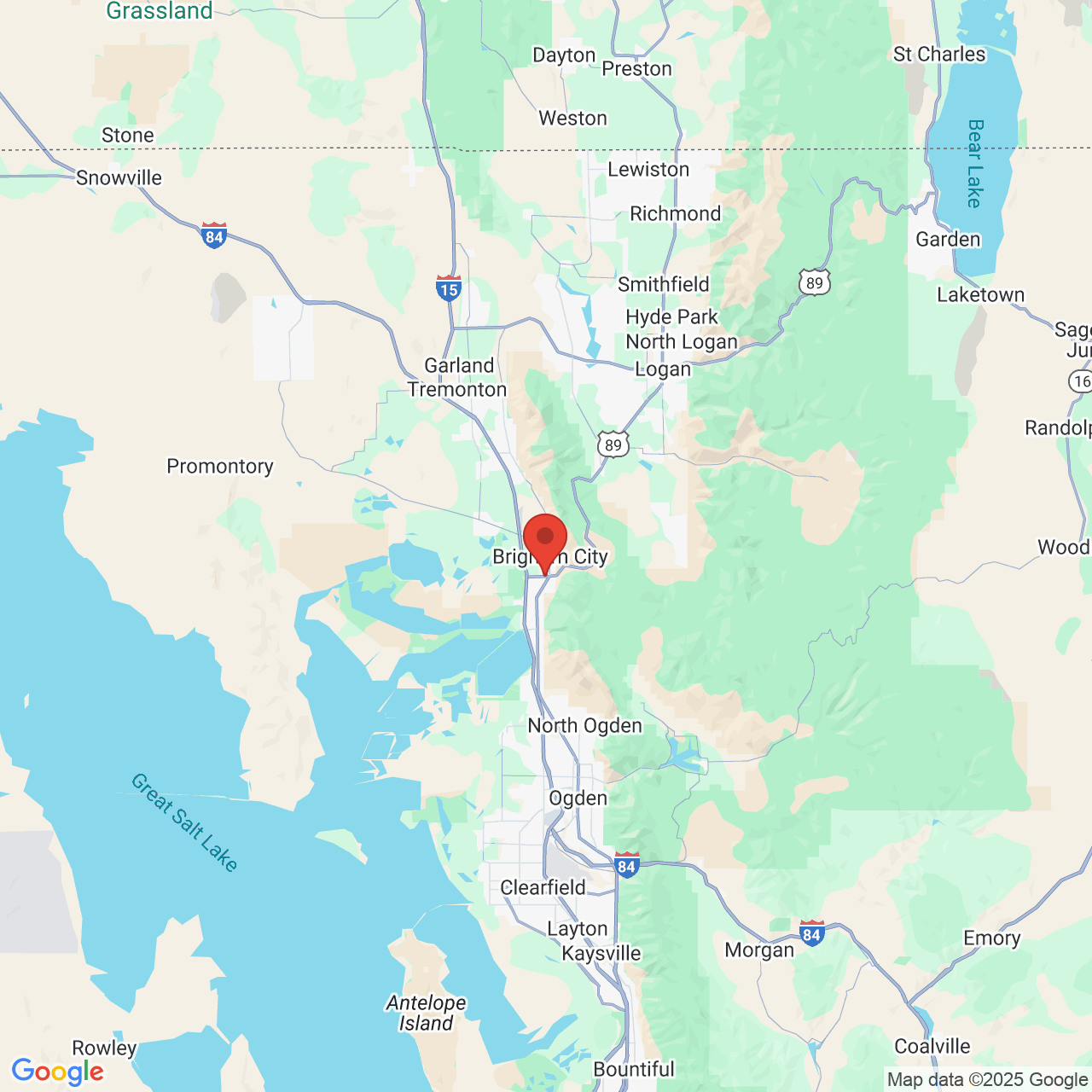 Google map image of our location in 1149 S 450 W Brigham City, UT