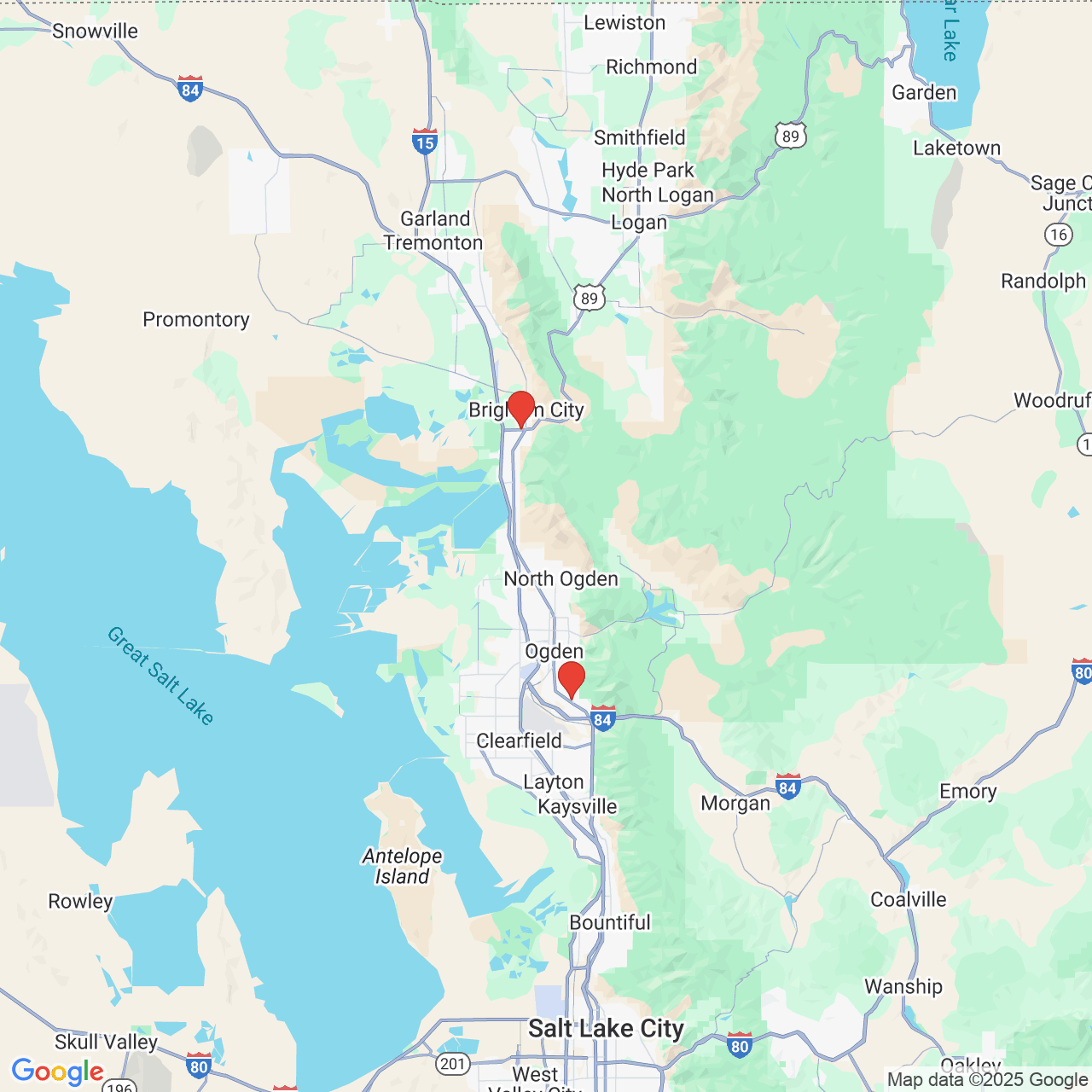 Google map image of our locations
