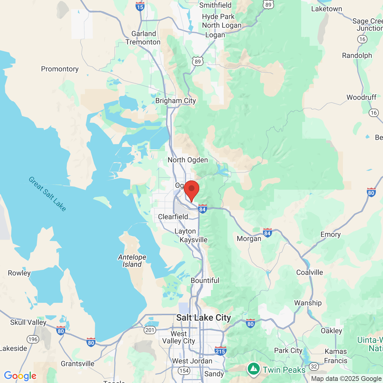 Google map image of our location in 5742 S 1475 E South Ogden, UT